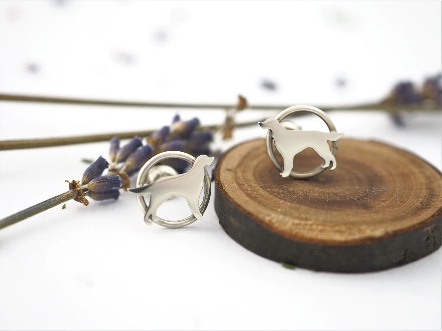 Kolczyki setter irlandzki