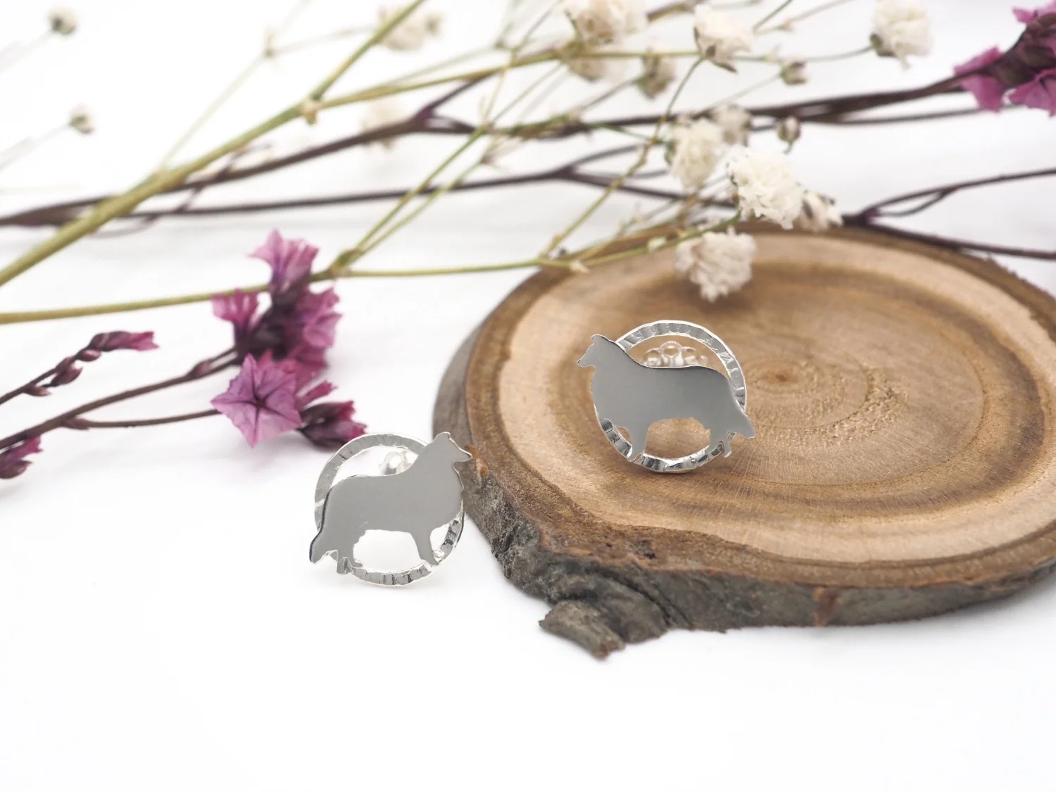 Kolczyki owczarek szkocki collie