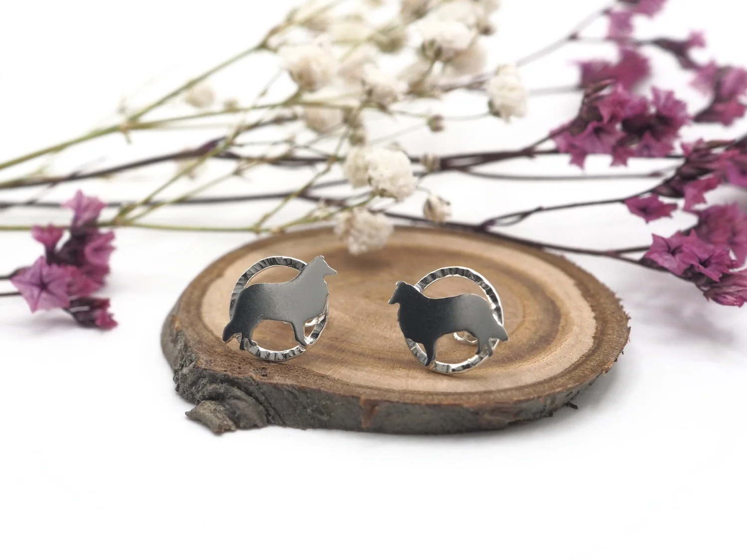 Kolczyki owczarek szkocki collie