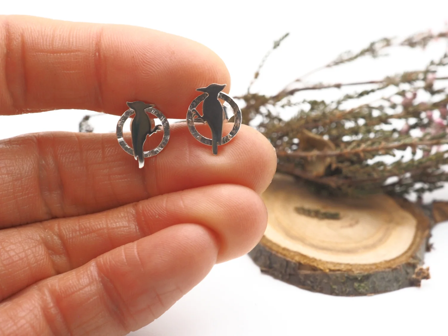 Kolczyki dzięcioły